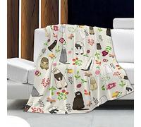 Cute Ferrets Blanket Ferret Gifts for Women Ferret Lovers for Lightweight Soft Flannel Fleece Throw Blankets for Couch Bed Sofa Small-Kid (50"X40")