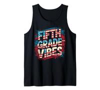 Cute Fifth Grade Vibes Teacher Happy Future Heroes America Tank Top