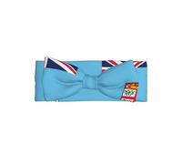 Cute Fiji Flag Print Baby Bow Headband - Delicate & Sensitive for Newborns, Stretchy Nylon Headbands
