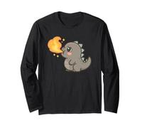 Cute Fire Breathing Baby Dinosaur Monster Long Sleeve T-Shirt