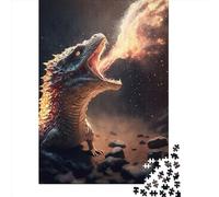 Cute Fire Dragon Jigsaw Puzzle Adult 1000 Pieces Classic Puzzle Wooden Jigsaw Puzzle Wall Art Unique Toys 1000pcs (75x50cm)