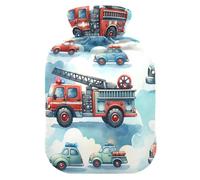 Cute Firefighter Trucks Hot Water Bottle with Soft Cover Hot Water Bag for Menstrual Cramps Medium