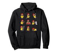 Cute Fireman Pug Dog Fire Truck Dalmatian Fun Pullover Hoodie