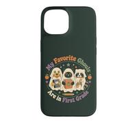 Cute First Grade Teacher Classroom Animal Humor Case for iPhone 15