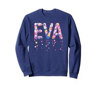 Cute First Name EVA Personalized Girl Nametag Garden Core Sweatshirt