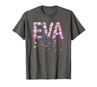 Cute First Name EVA Personalized Girl Nametag Garden Core T-Shirt