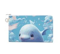 Cute Fish Coin Purses with Zipper, Personalized Zero Wallet for Shopping, Small Makeup Pouches Bag for Travel, Card Organizer Case, Portable Canvas Change Purses