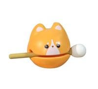 Cute Fish Drum Zen Block | Desktop Percussion Instrument for Mindfulness & Stress Relief | Mini Composite Ornament with Stick for Office/Home | Portable Anxiety Relief Tool (A)