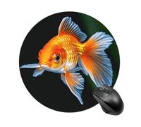 Cute Fish Round Gaming Mouse Pad Non-Slip Rubber Base Mousepad Travel Office Mousepads for Desk Funny Waterproof Computer Mouse Mat Cute Laptop Mouspad 7.8x7.8 Inch