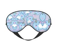 Cute Fish Sleep Mask Night's Sleep Soft Eye Mask Adjustable Strap Works Nap Position Sleeping Aid