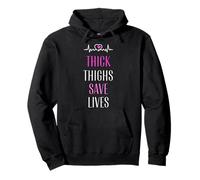 Cute Fitness Thick Thighs Save Lives Pullover Hoodie