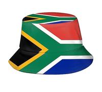 Cute Flag Bucket Hats Reversible Fisherman Cap Packable Sun Hat for Women Men, Flag South African, One size