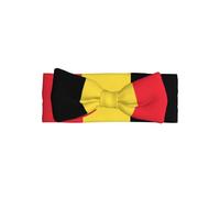 Cute Flag of Belgium Print Baby Bow Headband - Stretchy & Soft, Perfect Full Moon Gift for Infant Girls