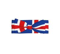 Cute Flag of Iceland Print Baby Bow Headband - Delicate & Sensitive for Newborns, Stretchy Nylon Headbands