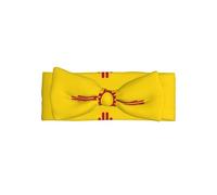 Cute Flag of New Mexico Print Baby Bow Headband â€“ Soft Bows for Newborns, Infants & Toddlers â€“ Full Moon Gift