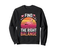Cute Flamingo Find The Right Balange Sunset Sweatshirt