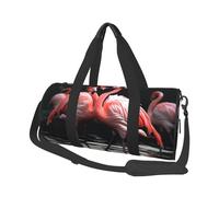 Cute Flamingo Printed Canvas Travel Duffel Bag - Gym Sports Bag with Large Capacity for Weekend Business Travel
