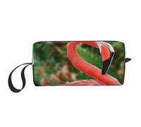 Cute Flamingo Prints Cosmetic Bag Makeup Bags for Women Travel Toiletry Bag Accessories Organizer with Handle, Zipper Closure