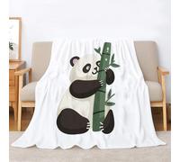 Cute Flannel Blanket Panda Throws for Sofas, Soft Cosy, Lightweight Fluffy Plush Throw Blanket for Bed, 3D Print Design Throw Adults Kids Bedroom Decor 40x50inch·A4838