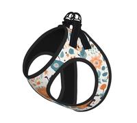 Cute Floral Animal Pattern Print Harness Leash Set For Cat And Small Dog, Adjustable, Reflective, And Escape-Proof Vest With Soft Breathable Mesh Lining