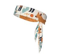 Cute Floral Animal Pattern Print Sport Head Ties Headbands Bandanas Workout Hair Band Athletic Sweatbands for Running Tennis