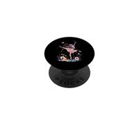 Cute Floral Ballerina Butterfly Watercolor Ballet Dancing PopSockets Adhesive PopGrip