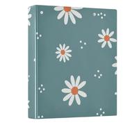 Cute Floral Dots 3 Ring Binder 1.5 Inch Round Ring Binder View Binder Holds 200 Documents for Home School Office Use