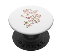 Cute Floral Hummingbird Cherry Blossom Spring Birds PopSockets Adhesive PopGrip