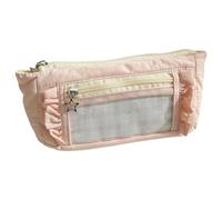 Cute Floral Lace Pencil Pouch Clear Window Large Capacity for Women | Item Highlights7 Double Zipper Star Metal Pull Dual Compartment Inner Mesh Pocket Stationery Bag Students