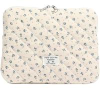 Cute Floral Laptop Sleeve for Women, for 11-15 Inch Laptop & Tablet, Stylish Protective Carrying Case(Blue,L)