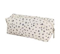 Cute Floral Makeup Brush Bag, Cotton Quilted Zipper Makeup Brush Travel Holder, Portable Soft Pink Cosmetic Pouch for Skincare Beauty Accessories Brushes