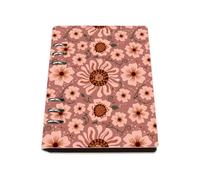 Cute Floral Notebook A5, Pu Leather A5 Notebooks, Lined Paper Cute Notebook 180Pages/90Sheets, Note Pads for Women, Homework Book for Men, Journaling Supplies Journal Diary