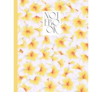 Cute Floral Notebook: White & yellow, 110 pages