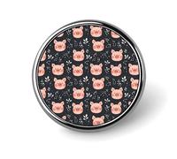 Cute Floral Pig Print Pins for Backpack - Enamel Pins Cute Jacket Coat Hat Bags Badge Pin, Funny Novelty Unique Button Pin Women Men Fashion Jewelry Accessories