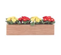 Cute Flower Bed Doll House Decoration Miniature Bonsai for Scene | Adorable fairy garden decor, realistic miniature plant, resin craft for diorama