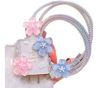 Cute Flower Charger Protector for iPhone Cable Protector,3D Sakura Rose Floral Desgin Charger Cover,DIY Phone Cord Protector,Soft Data Line USB Case Wire for iPhone Charger Adapter 15 16 17 Pro Max
