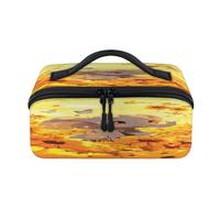 Cute Flower Elephant Travel Makeup Bag Portable Waterproof Pouch Open Flat Toiletry Bags Toiletries Cosmetics Traveling Organizer for Women Men