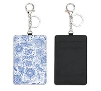 Cute Flower Golf Card Holder with Keyring Bus Pass Holder for Men Women with 2 Card Slots Slim Wallet for Nurse Teacher Student Meal Bank Credit Cards Daily Use Cruise Essentials