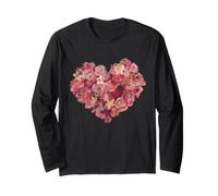 Cute Flower Heart Funny Unisex Design for Men Women Tee Long Sleeve T-Shirt