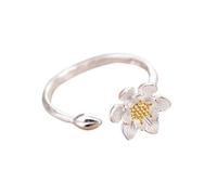 Cute Flower Shape Open Ring For friend Woman Lady Birthday Travel Adjustable 1Pcs