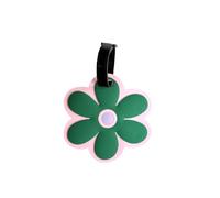 Cute Flower Silicone Luggage Tag, Green, One Size, Cute Flower
