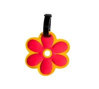 Cute Flower Silicone Luggage Tag (Red)