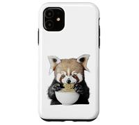Cute Fluffy Animal Eating Ramen Noodles Design Case for iPhone 11