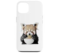 Cute Fluffy Animal Eating Ramen Noodles Design Case for iPhone 13