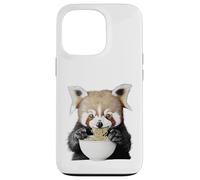 Cute Fluffy Animal Eating Ramen Noodles Design Case for iPhone 13 Pro