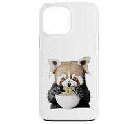 Cute Fluffy Animal Eating Ramen Noodles Design Case for iPhone 13 Pro Max