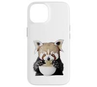 Cute Fluffy Animal Eating Ramen Noodles Design Case for iPhone 14