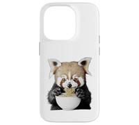 Cute Fluffy Animal Eating Ramen Noodles Design Case for iPhone 14 Pro