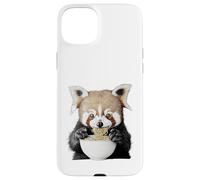 Cute Fluffy Animal Eating Ramen Noodles Design Case for iPhone 15 Plus