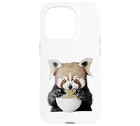 Cute Fluffy Animal Eating Ramen Noodles Design Case for iPhone 15 Pro